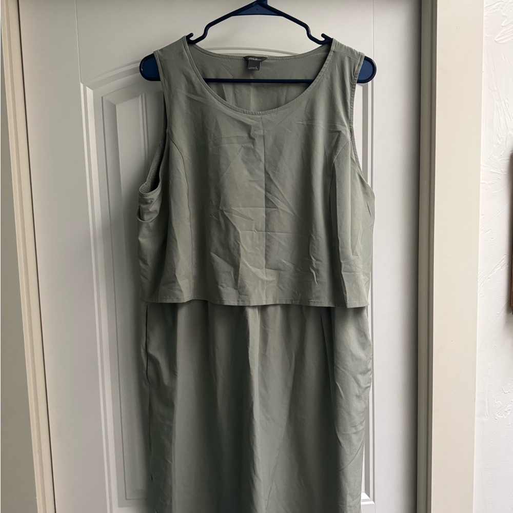 Eddie Bauer Sage Green Midi Dress